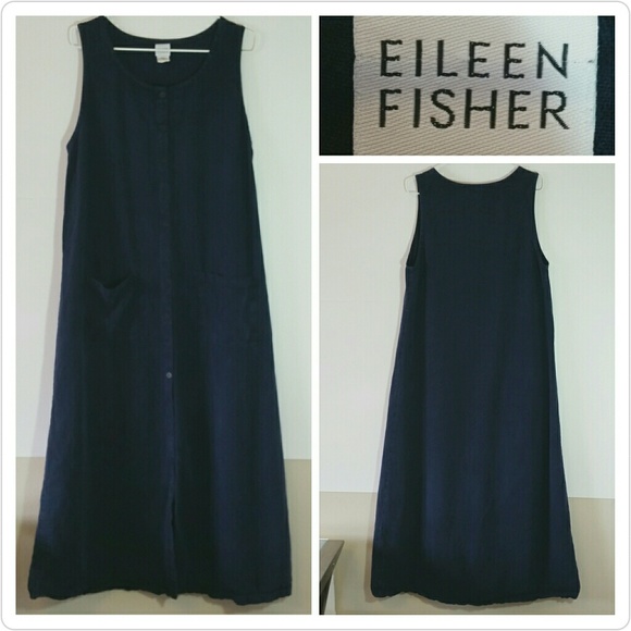 eileen fisher navy dress